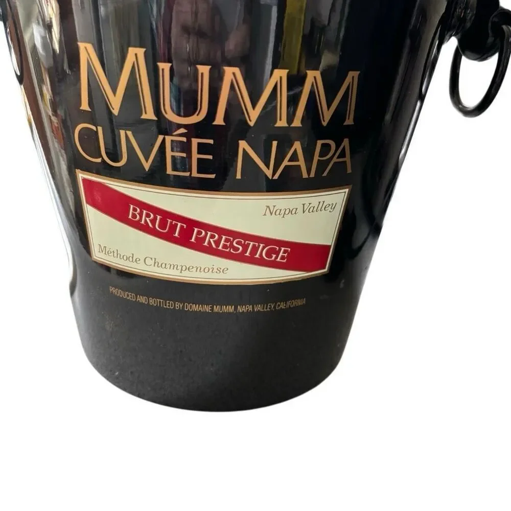 Mumm Guvee Napa Brut Prestige Black Metal Ice Bucket